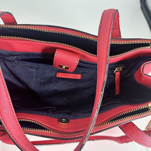 Christian Siriano pink Structured Tote Bag With Gold Accents & Double Straps - Picture 8 of 11